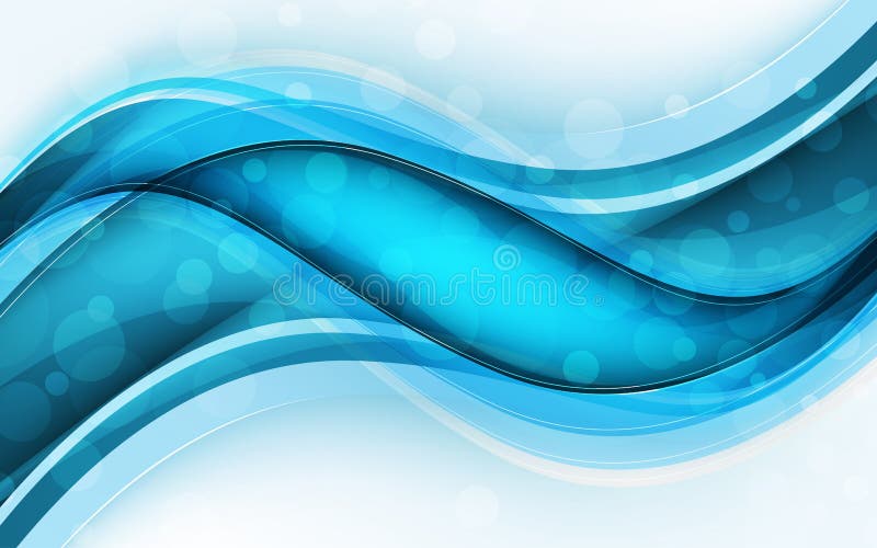 Abstract blue waves - data stream concept. Vector illustration