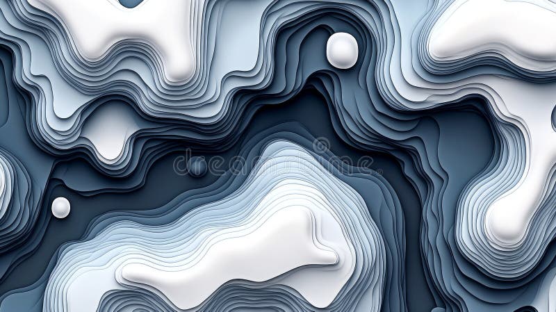 Abstract blue waves flow against a light background for a website design royalty free stock image