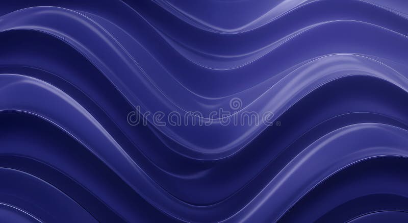 Abstract blue wavy layers stock illustration
