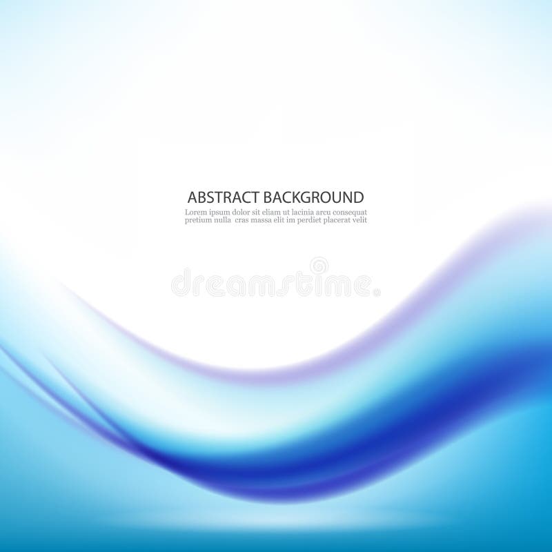 Abstract Blue Wavy Lines Colorful Background Stock Vector