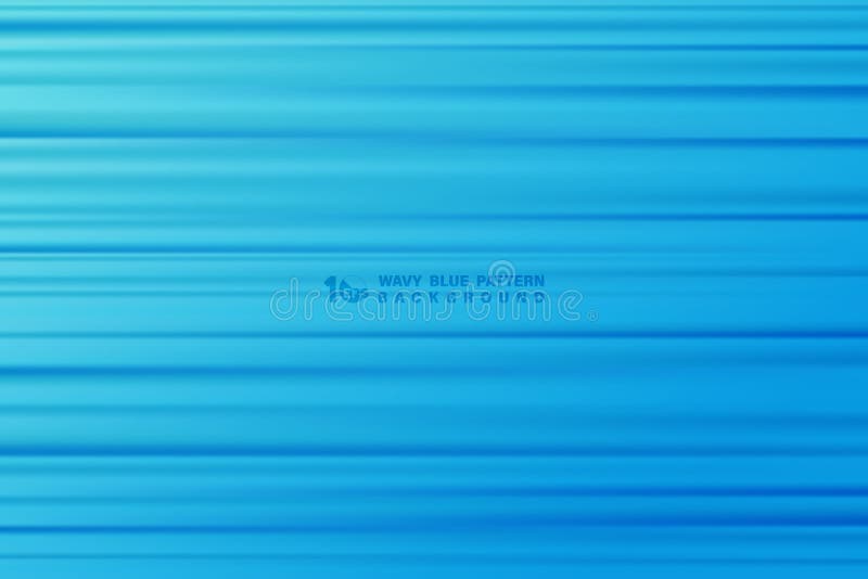 Abstract Blue Wavy Stripe Line Pattern Artwork Background. Illustration