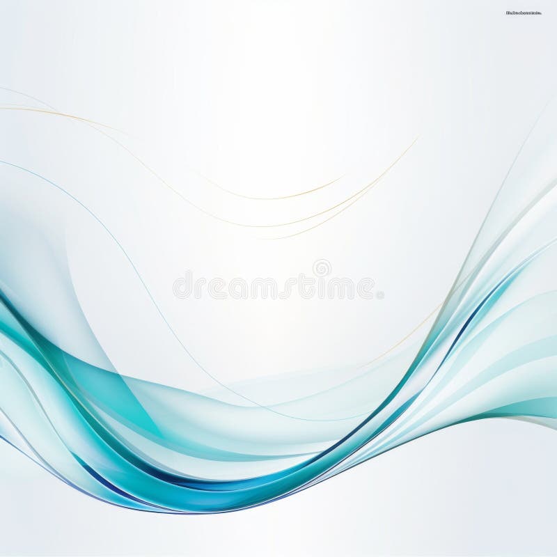 Abstract Blue and White Wave Background Stock Illustration