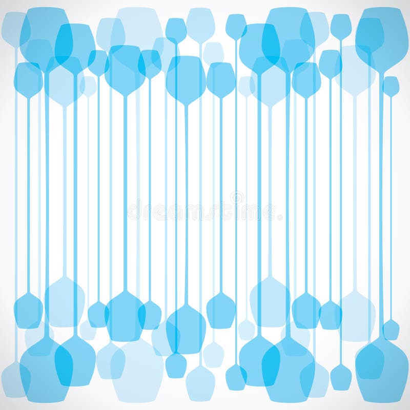 Abstract blue wine glass background