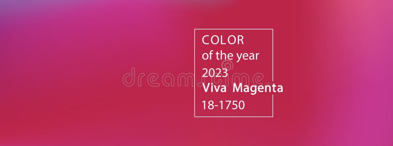 Abstract blurred gradient background. Viva Magenta color of the year 2023. Banner template with smooth mesh gradient. Violet, magenta and pink palette Vector illustration.