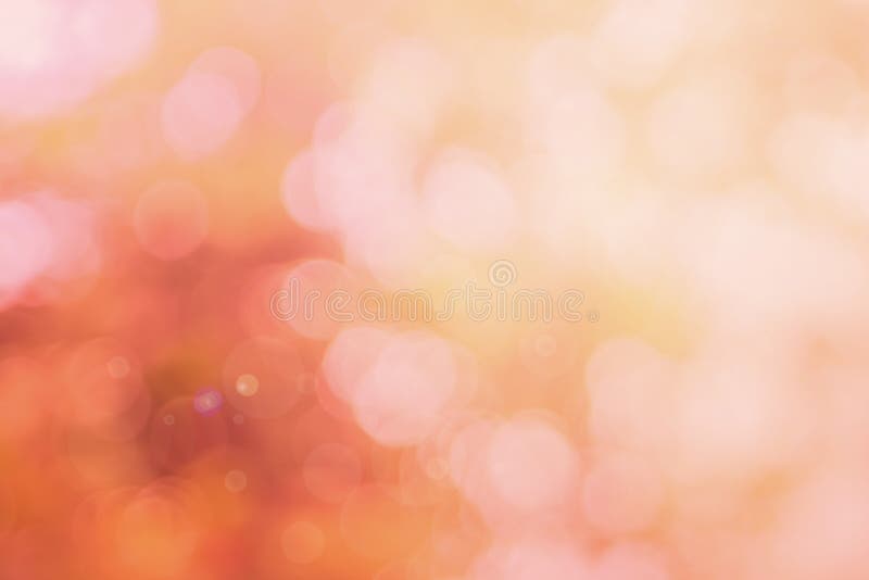 Abstract blurred orange & red color and peach for background, Blur festival lights outdoor and pink bubble focus texture decoration