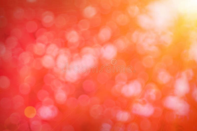 Abstract blurred red color for background, Blur festival lights outdoor and pink bubble focus texture decoration for celebration xmas, valentine`s day and glitter luxury backdrop