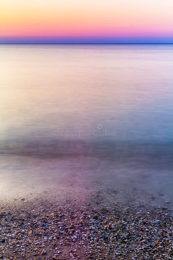 Abstract blurry dramatic Sunset in Long Exposure for background