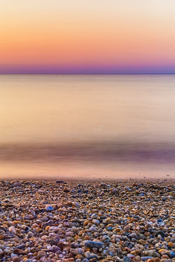 Abstract blurry dramatic Sunset in Long Exposure for background