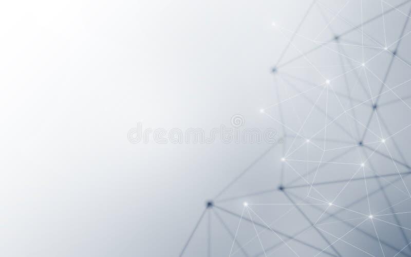 Vector Abstract Technological Grey Gradient Background with Network or Mesh of Digital Wires vector illustration