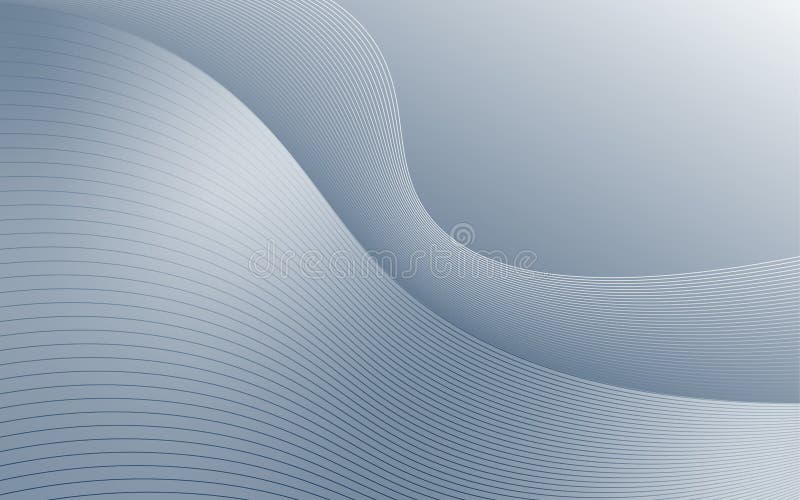 Vector Abstract Grey Gradient Background with Wavy Lines Pattern vector illustration