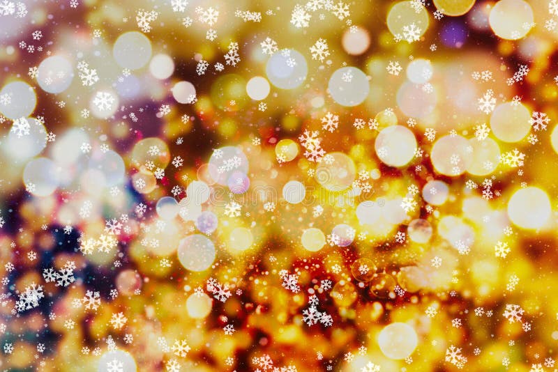 Abstract bokeh background. Christmas Glittering background. Abstract christmas background. Glittering Christmas background. Yellow vector illustration