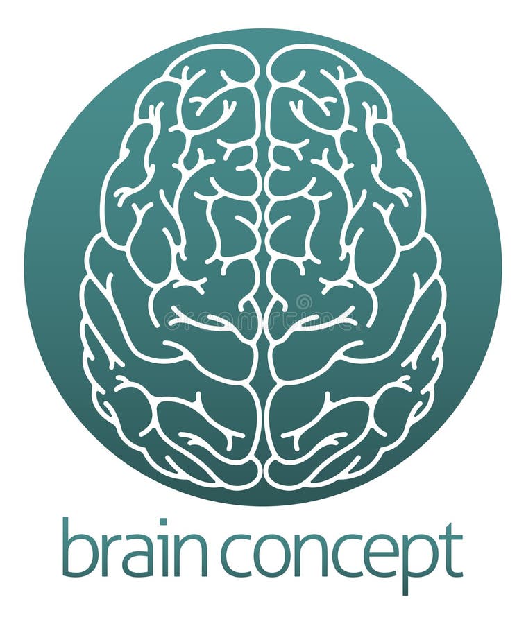 Abstract brain circle royalty free illustration