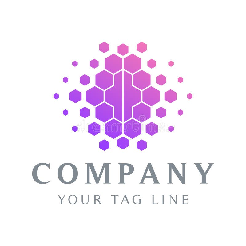 Abstract brain logo template with a modern and cool design royalty free illustration Abstract brain logo template with a modern and cool design royalty free illustration