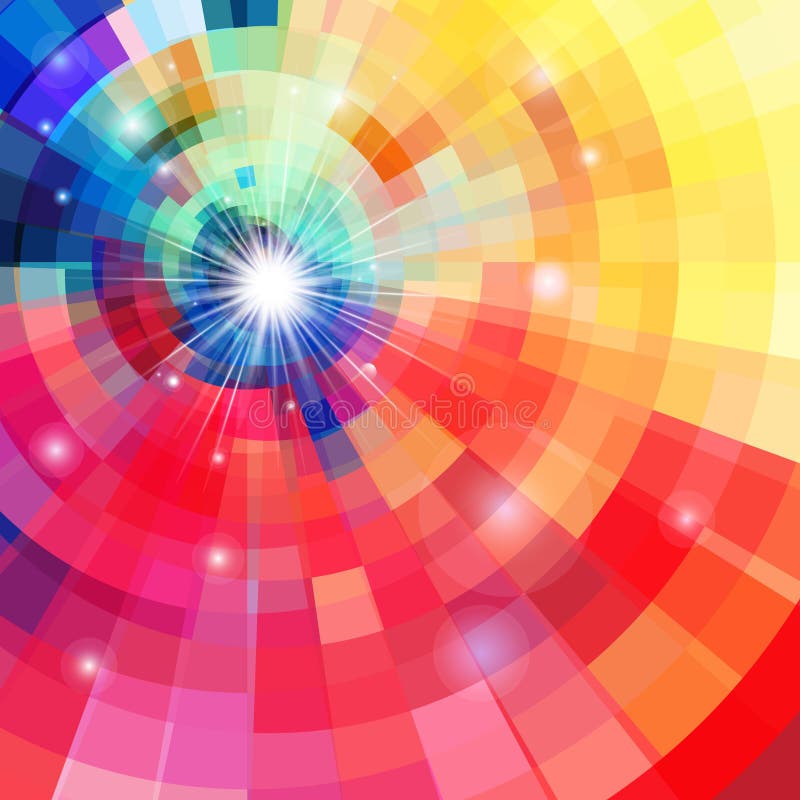 Abstract bright colorful kaleidoscope stock illustration