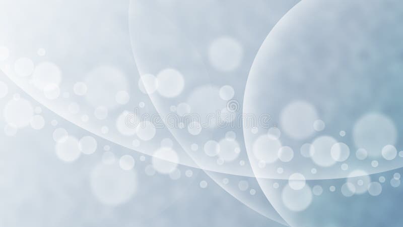 Abstract Bright Curves and Blurred Bokeh in Gradating Blue Grey Background