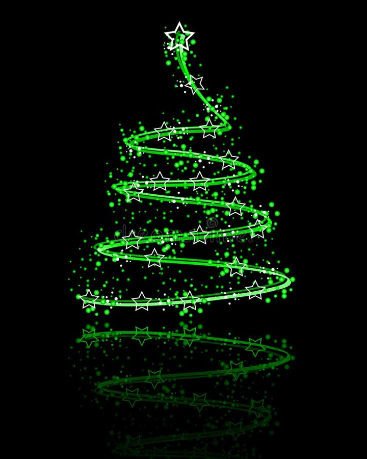 Vector Bright Green Christmas Tree Stock Illustration - Illustration of ...