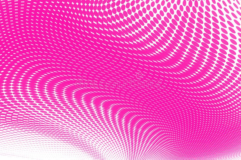 Abstract bright pink halftone pattern.  Half tone panoramic vector illustration with dots