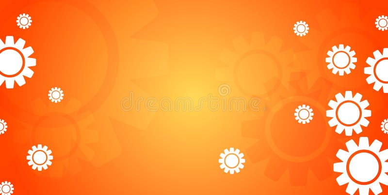 Abstract Bright Tech Banner Design with Gears Stock Vector - Illustration  of drawing, flyer: 58961024