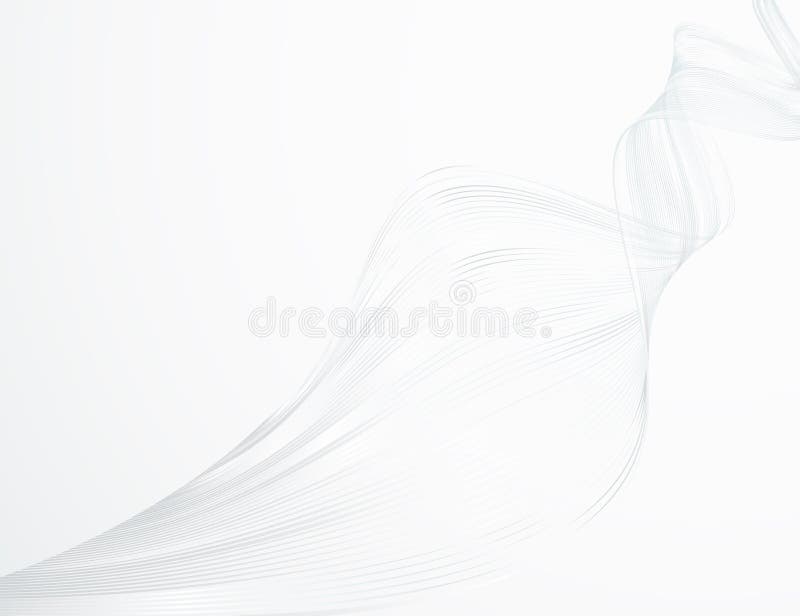 Abstract bright wavy lines on a white light background Futuristic technology illustration design The pattern of the wave line vector illustration