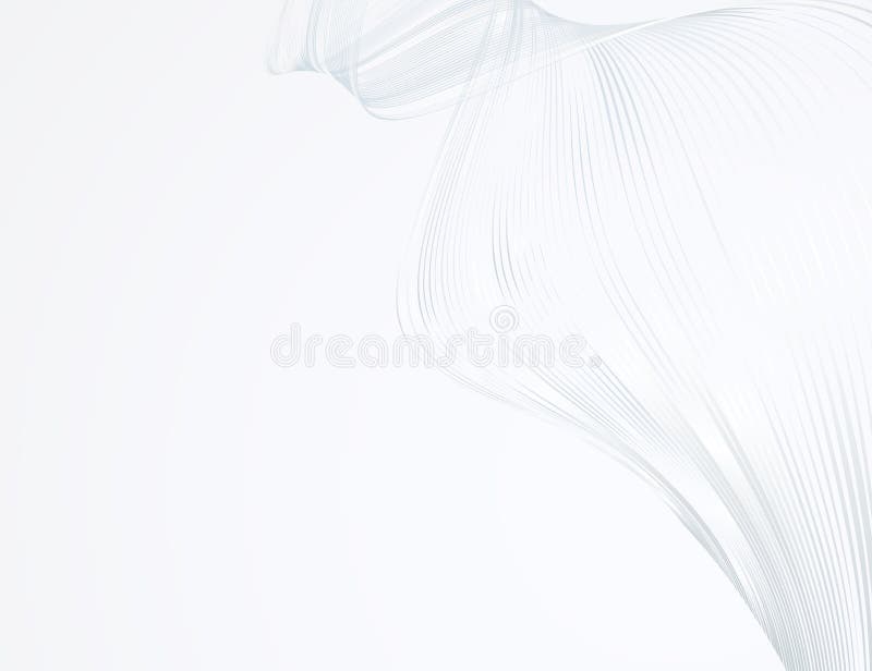 Abstract bright wavy lines on a white light background Futuristic technology illustration design The pattern of the wave line royalty free illustration