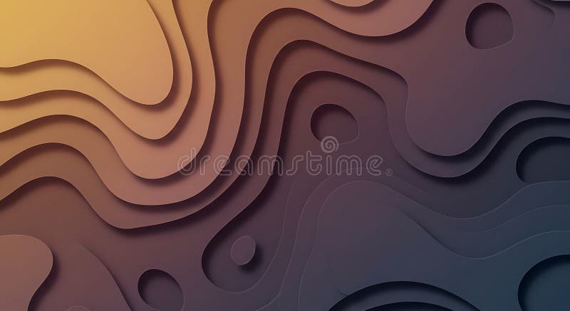 Abstract Brown and Gray Layered Papercut Background Design vector illustration