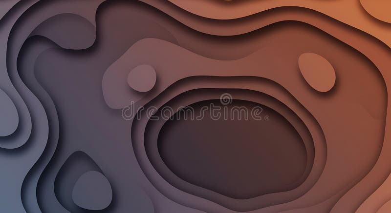 Abstract Brown and Grey Layered Papercut Background Design vector illustration