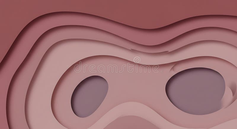 Abstract Brown Layered Paper Cut Design: A 3D Rendering royalty free illustration