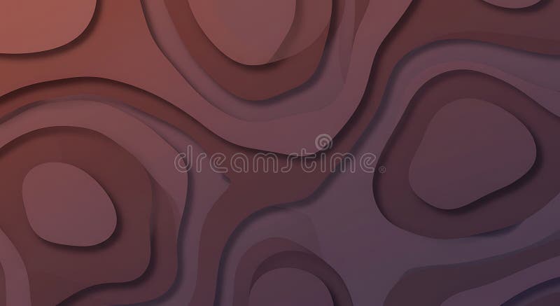 Abstract Brown Layered Papercut Background: A 3D Design royalty free illustration
