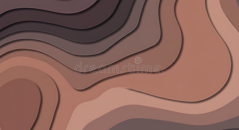 Abstract Brown Layered Papercut Background: A Modern Design royalty free illustration