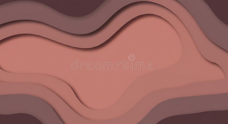 Abstract Brown Layered Papercut Background: A Modern Design stock illustration