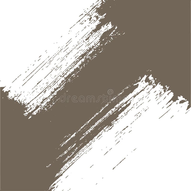 Abstract Brown Paint Brush Schlaganfall auf weißem Quadrat Hintergrund lizenzfreie abbildung