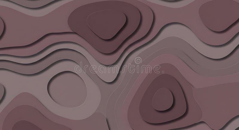 Abstract Brown Paper Cutout Wave Background Design vector illustration