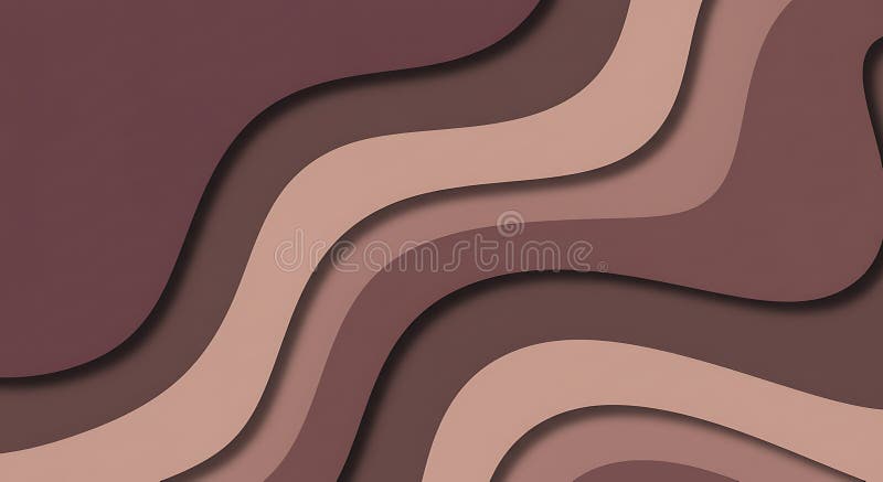 Abstract Brown Wave Papercut Background Design royalty free illustration