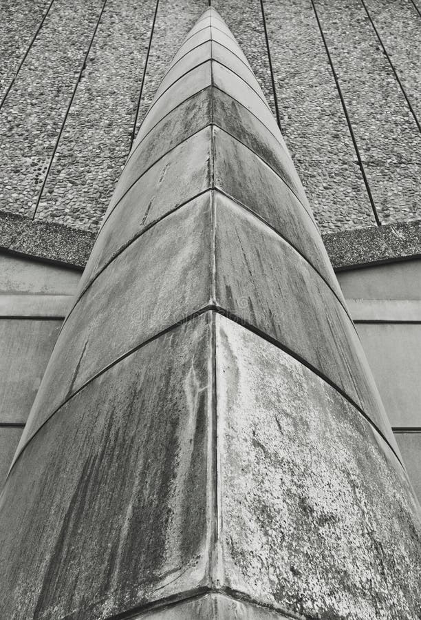Abstract Brutalist Architecture Detail stock photo