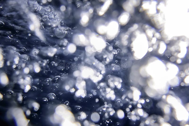 Abstract Bubbles in Water, Air Bubbles Water Background Stock Image