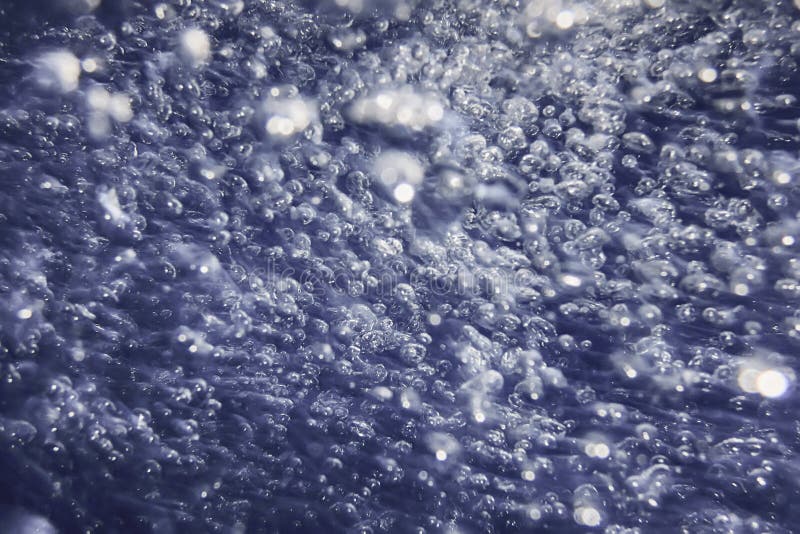 Abstract Bubbles in Water, Air Bubbles Water Background Stock Photo