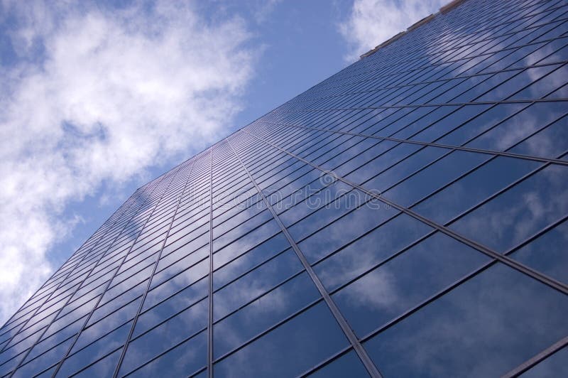 Abstract Building Background against sky and clouds