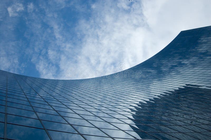 Abstract Building Background against sky and clouds