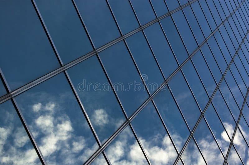 Abstract building background / reflection on the blue glass