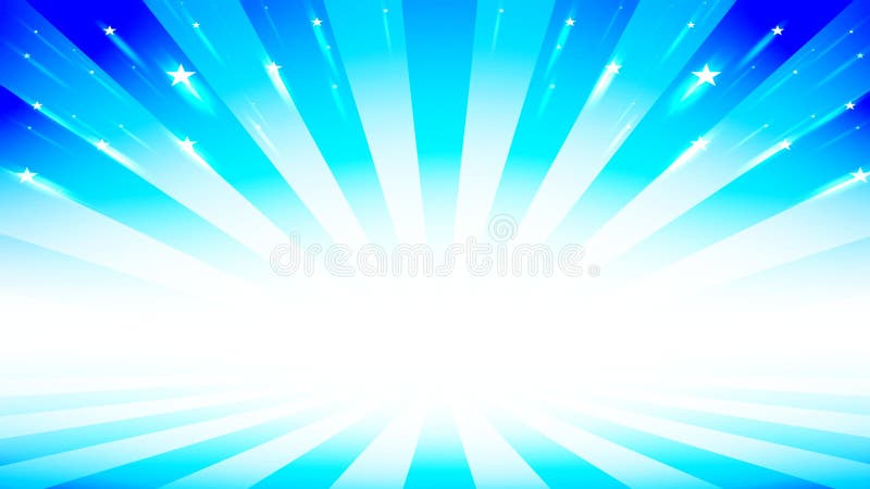 Abstract burst background with blue light color and stars