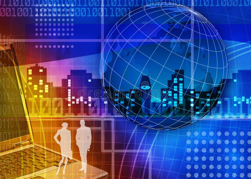 Abstract Business And IT Background 