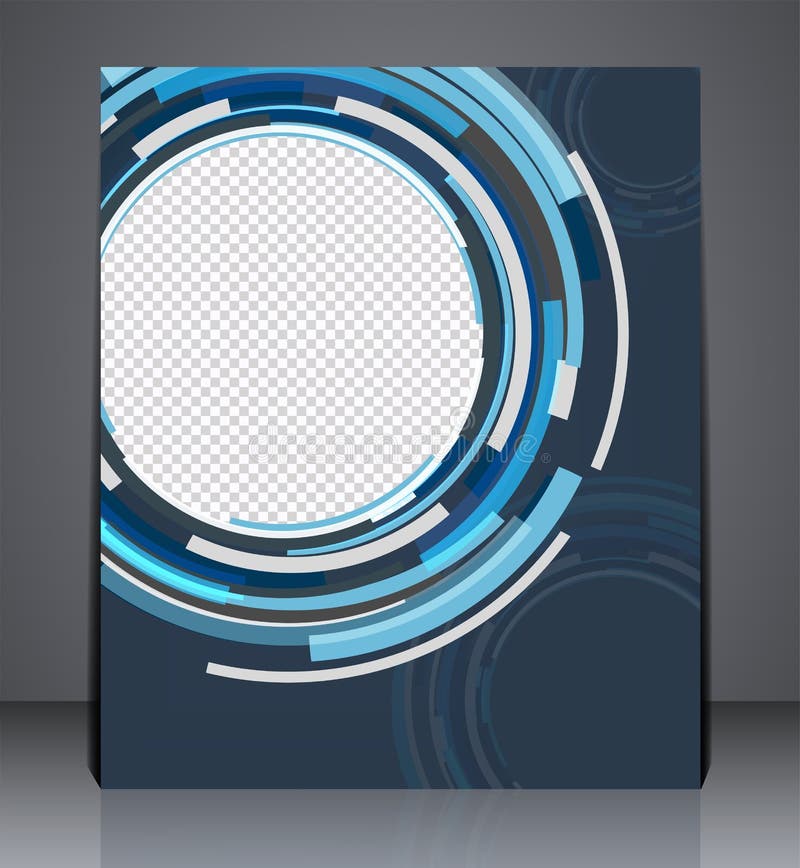 Abstract business brochure flyer design in A4 size, layout cover design in blue colors royalty free illustration Abstract business brochure flyer design in A4 size, layout cover design in blue colors royalty free illustration