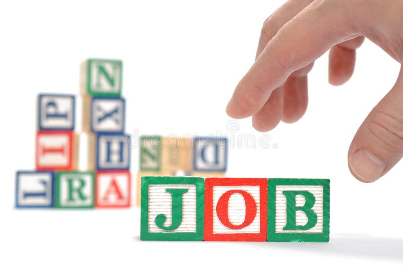 Abstract business man looking for a job royalty free stock photo