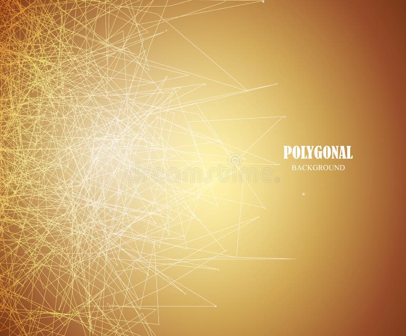 Abstract Business Science Or Technology Gold Stock Vector