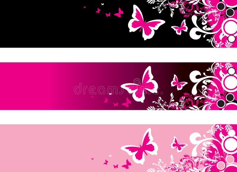 Abstract butterfly banner