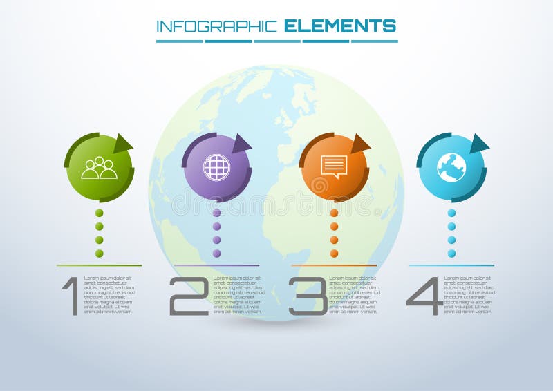 Abstract buttons infographic elements vector some Elements of th royalty free illustration
