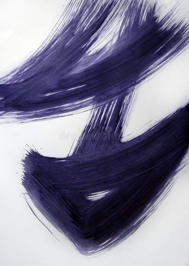 Abstract calligraphy numbers four wide brush.. Abstract graphics