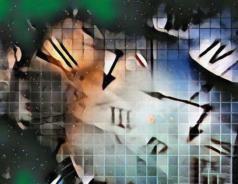 Time is Illusion stock illustration. Illustration of fractal - 175425384