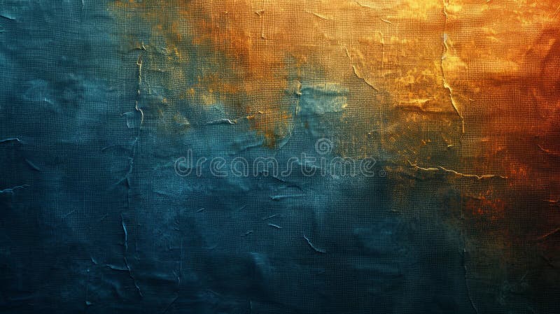 Textura canavalei abstracte cu vopsea albastră și portocalie royalty free stock images