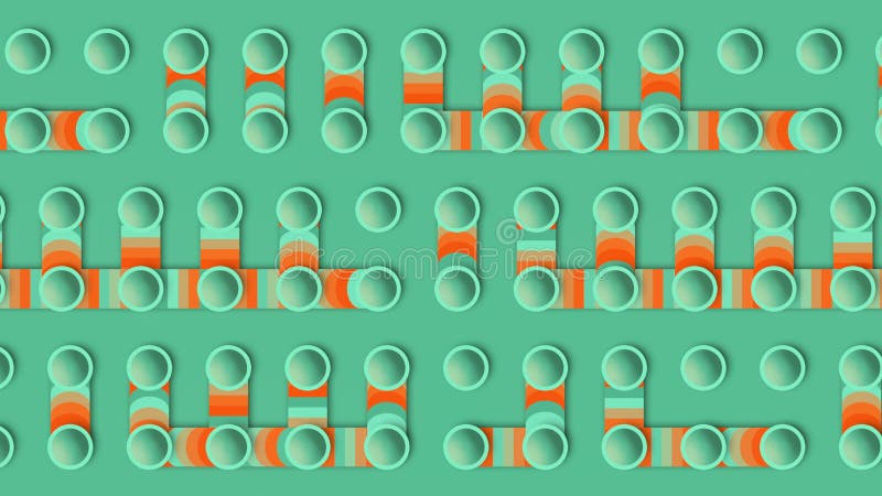 Abstract cartoon maze with moving trendy gradient. 3d rendering animation 4K vector illustration
